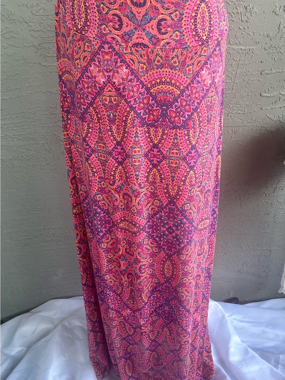 Cynthia Rowley Pink and Purple Paisley Maxi Skirt